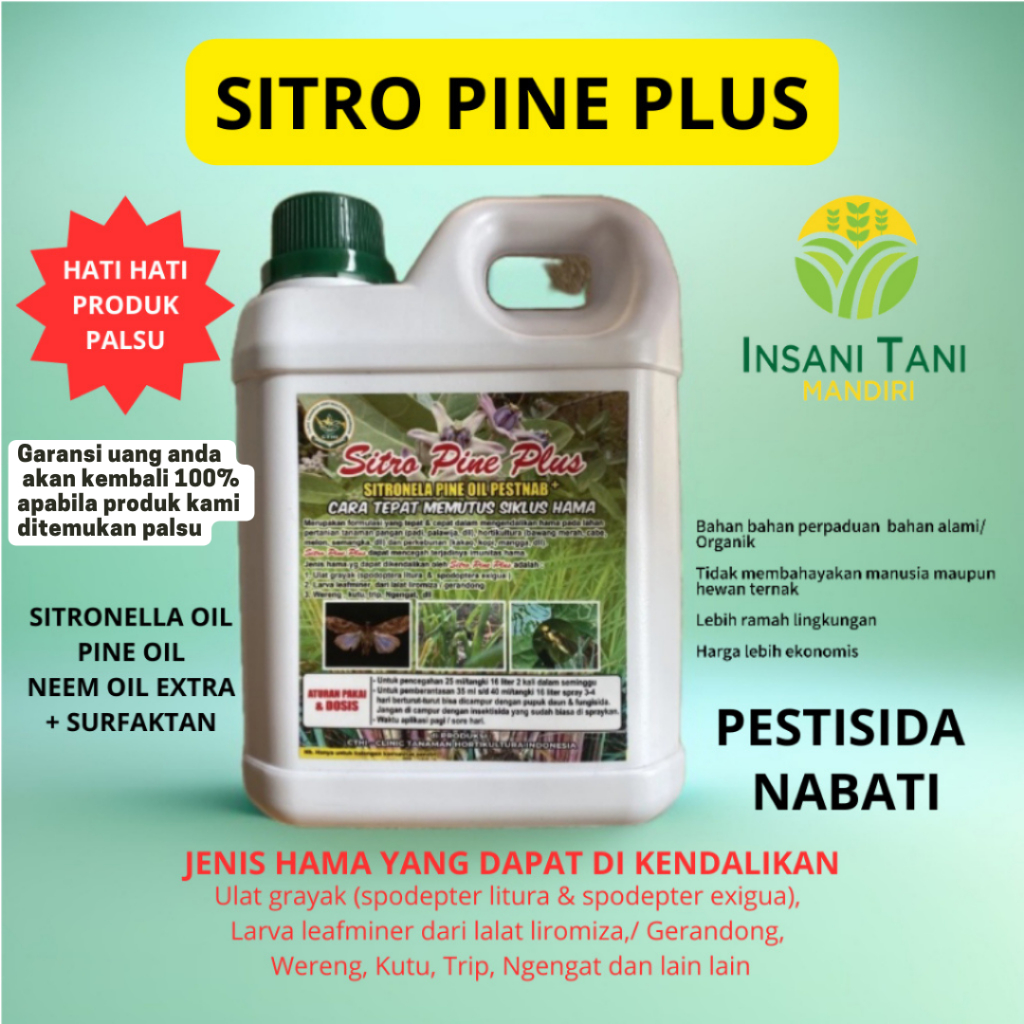 Jual SITRO PINE PLUS Pestisida Nabati Obat Pembasmi Hama Ulat Bawang