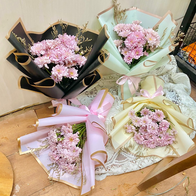 Jual (Just Aster-petite) 25x35cm Bouquet Bunga Aster | buket bunga asli ...