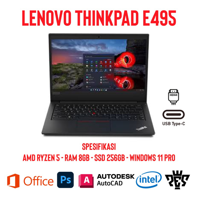 通常価格 ThinkPad E495 AMD Ryzen 3 3500U SSD512GB - PC/タブレット