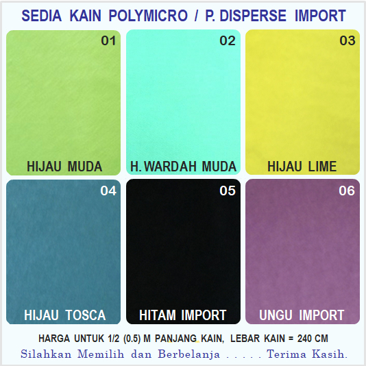 Jual KAIN POLYMICRO / DISPERSE PRINT IMPORT BAGUS, MURAH, WARNA : Hijau ...
