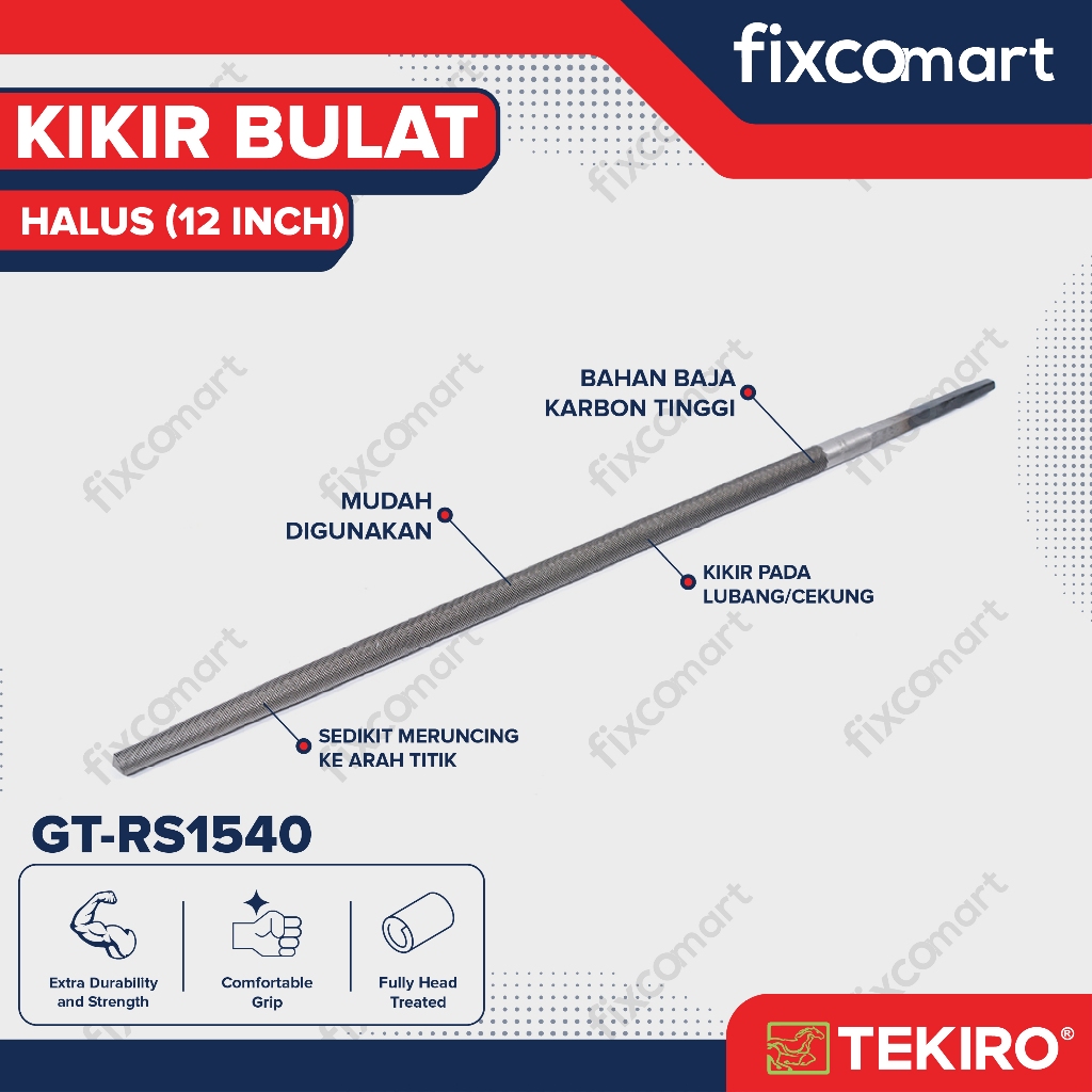 Jual Tekiro Kikir Bulat Halus 12 Inch / Kikir Halus | Shopee Indonesia