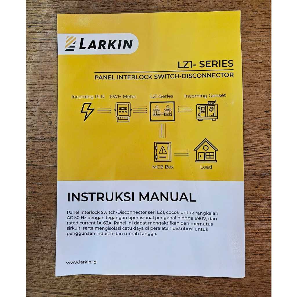 Jual HANDLE GENSET / OHM SAKLAR / PANEL BOX INTERLOCK LARKIN 3 PHASE 63 ...