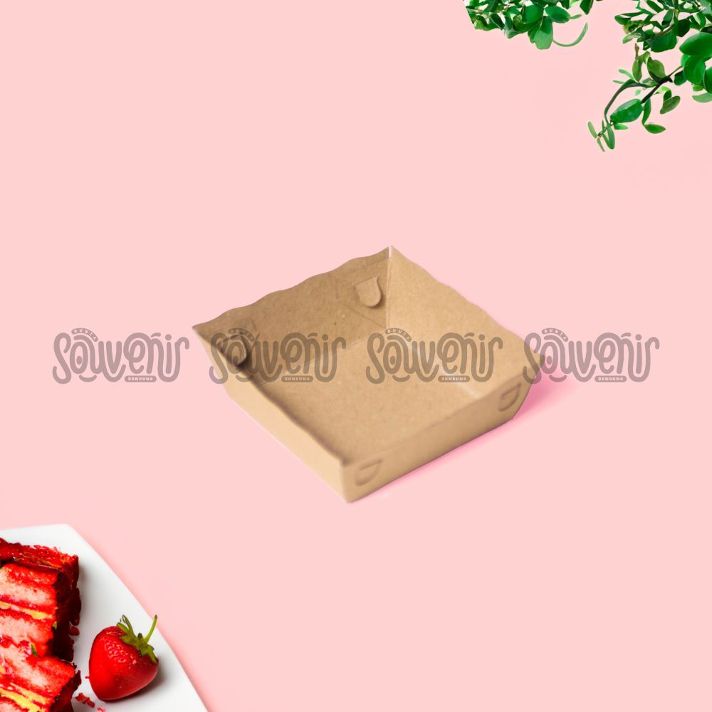 Jual Paper Cup Kotak Kertas Kue Ukuran 10x10x3.5CM Bolu Mini Tempat ...