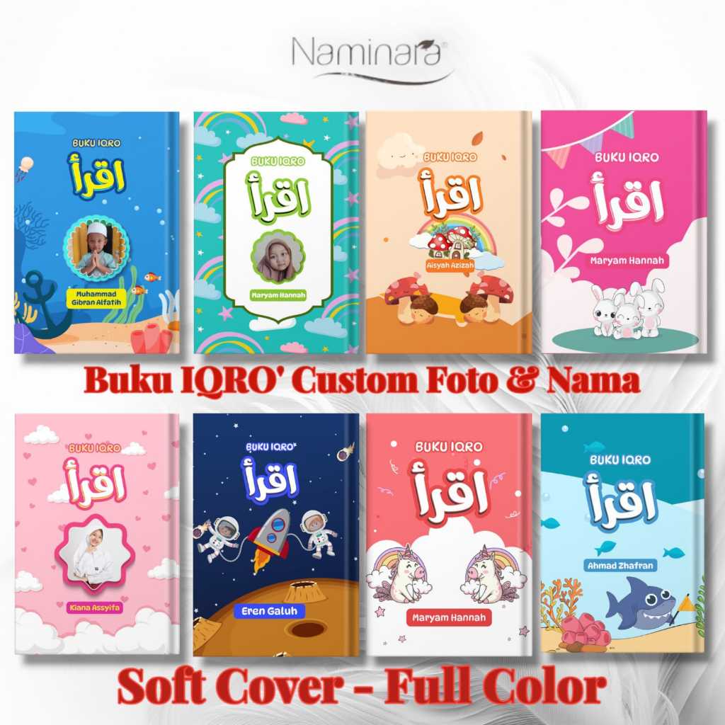 Jual Naminara - Buku Iqro Milenial Custom Nama & Foto Softcover Full ...