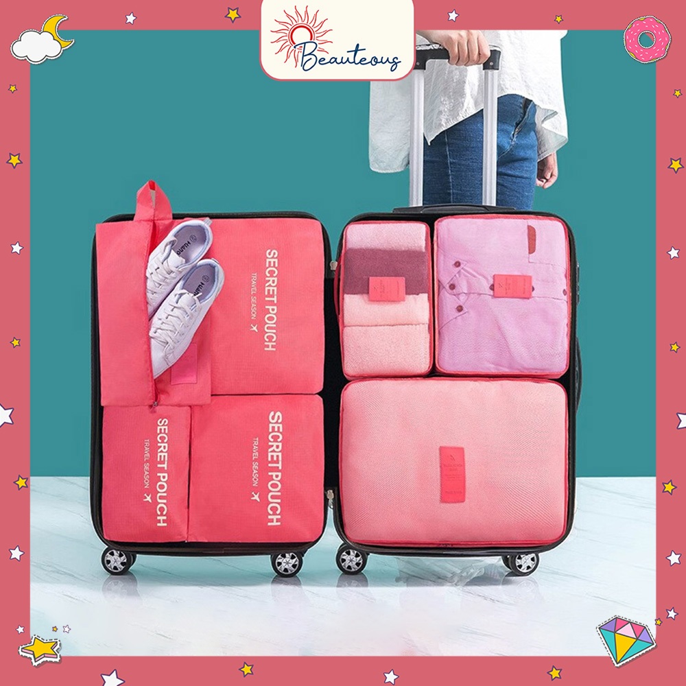 Jual Travel Bag Pouch 7 In 1 Tas Travel Koper Organizer Storage