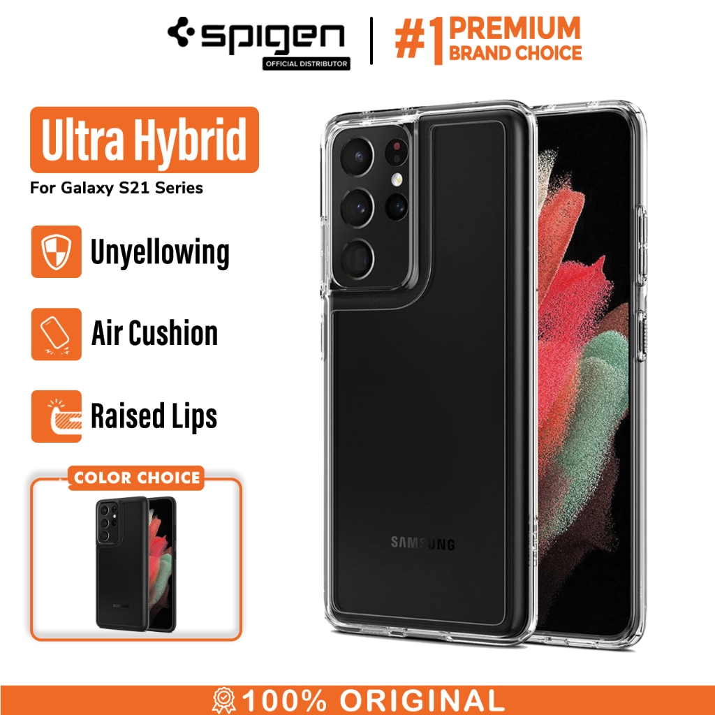 Jual Spigen Case Samsung Galaxy S21 Ultra Plus Ultra Hybrid Clear