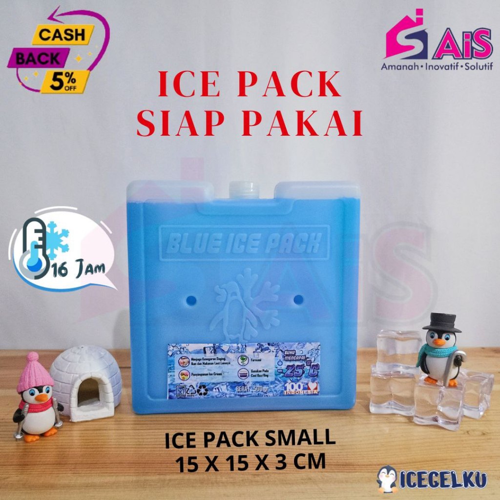 Jual ICEGELKU ICE PACK SMALL 15x15cm ICE PACK SIAP PAKAI ICE GEL PACK