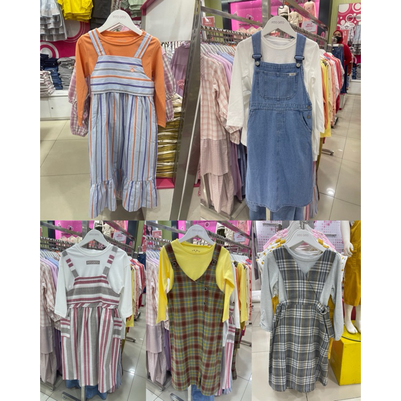 Pipiniko Flower One Set Overall Anak Perempuan