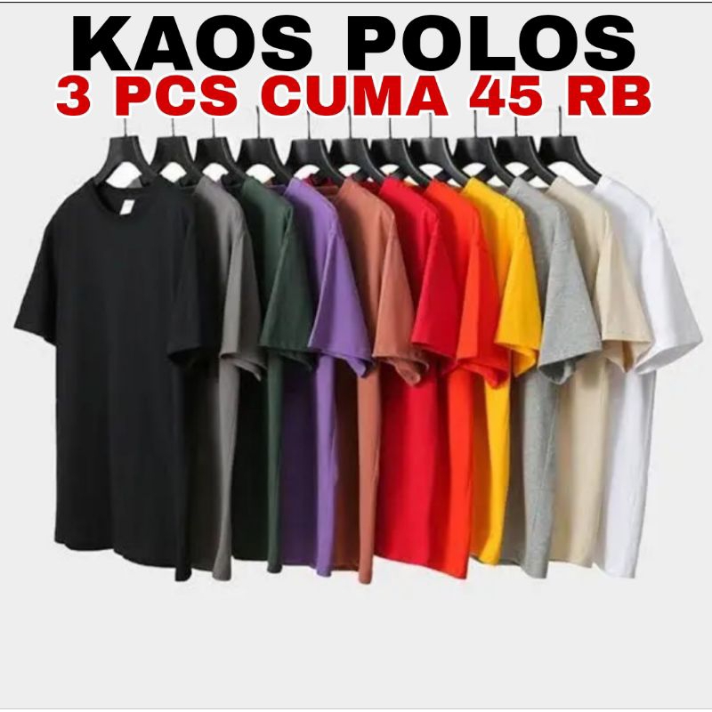 Jual KAOS POLOS MURAH/KAOS PRIA WANITA/KAOS POLOS/KAOS MURAH | Shopee