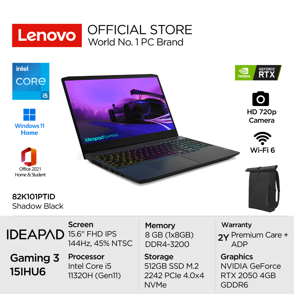 Jual Lenovo Ideapad Gaming 3i 15ihu6 Ptid Intel Core I5 11320h Win11 8gb 512gb Ssd Nvidia Rtx