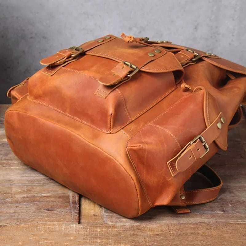 Jual Tas Ransel Vintage Pria Tas Ransel Serut Kulit Asli Garut Crazy ...