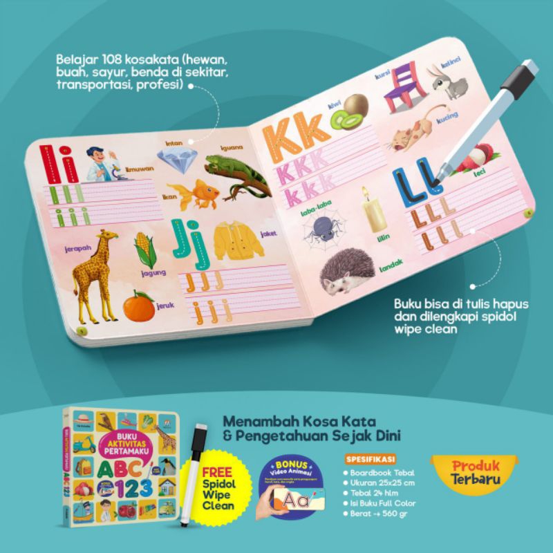 Jual BUKU AKTIVITAS PERTAMAKU ABC 123 board book | Shopee Indonesia