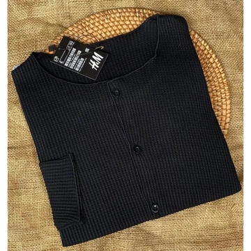 Cardigan Crop Rajut Waffle UNQL Cardigan Crop Wanita