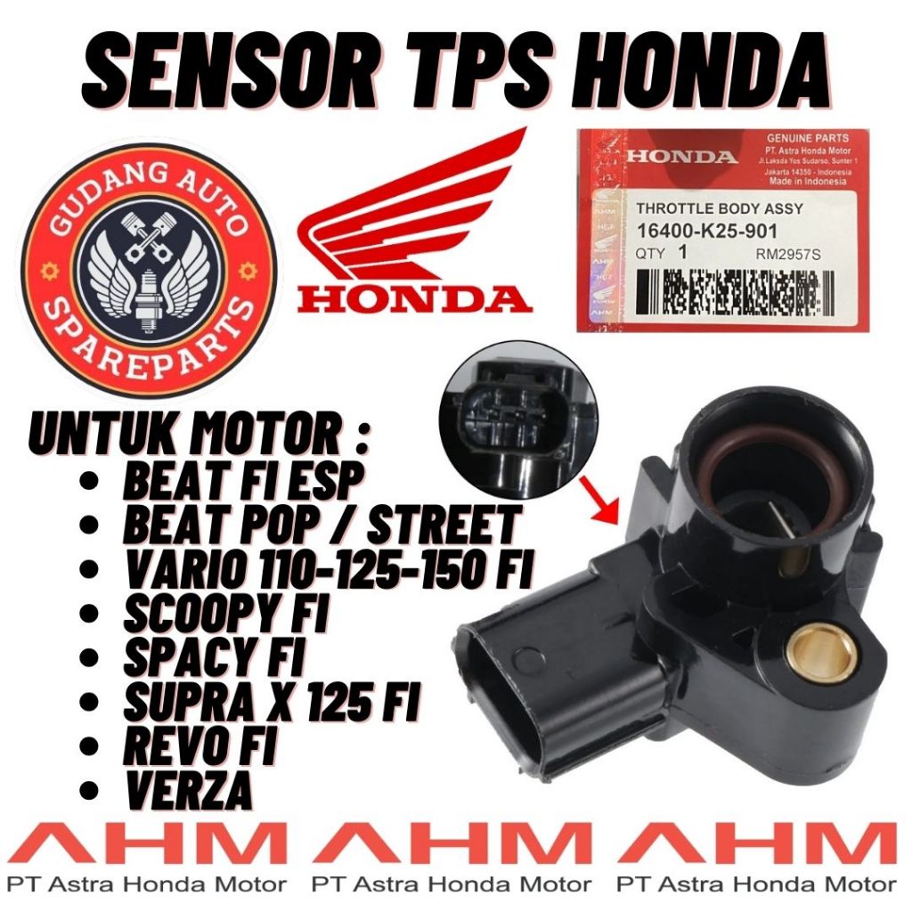 Jual Original AHM Sensor TPS Honda Beat FI Vario 110-125-150 FI Scoopy ...