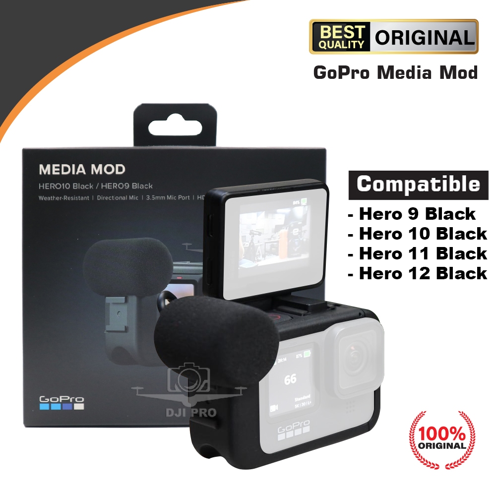Jual GoPro Media Mod for Hero 12 Hero 11 Hero 10 Black Original Hero11 ...