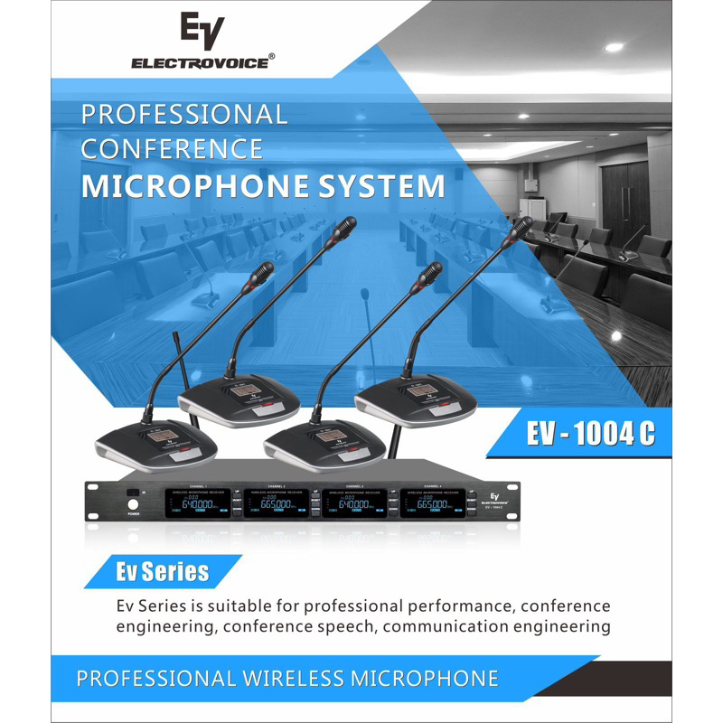 Jual Mic Wireless Podium Electro Voice EV 1004C Original ElectroVoice ...