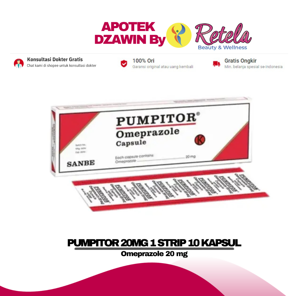 Jual PUMPITOR 20MG 1 STRIP 10 KAPSUL OMEPRAZOLE 20 MG Shopee Indonesia