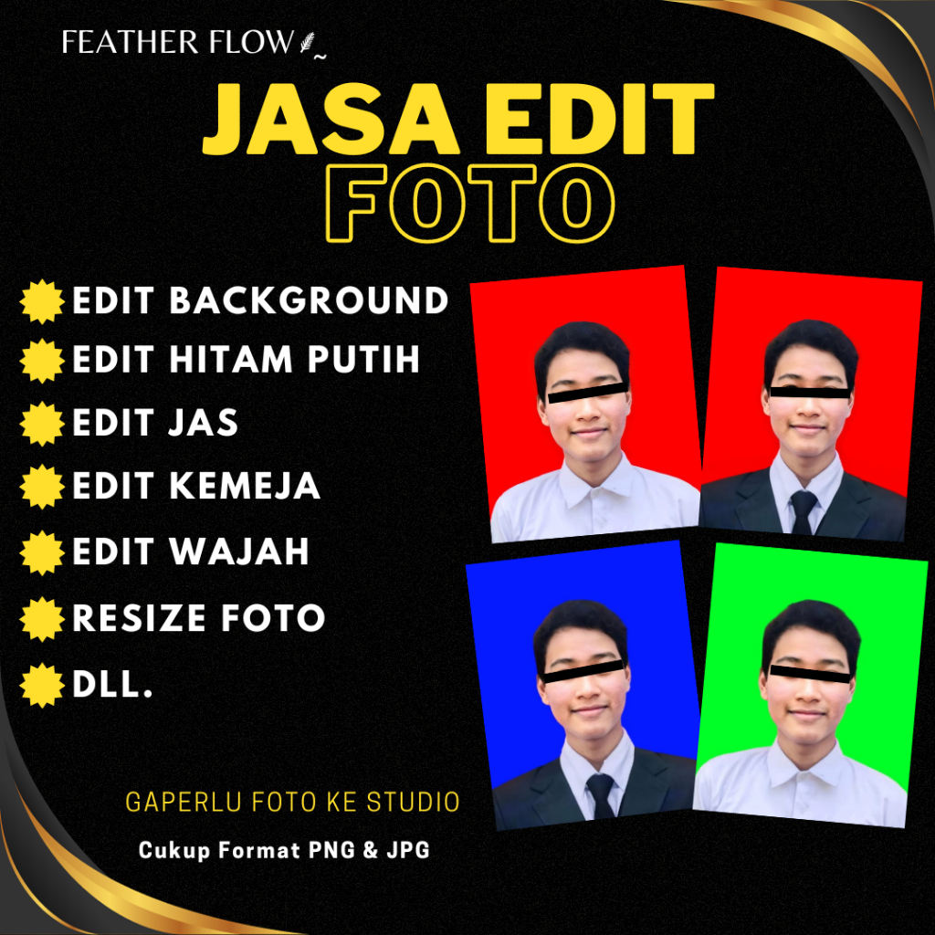 Jual Jasa Edit Pas Foto / Edit Ganti Background / Edit Foto Ganti Jas ...