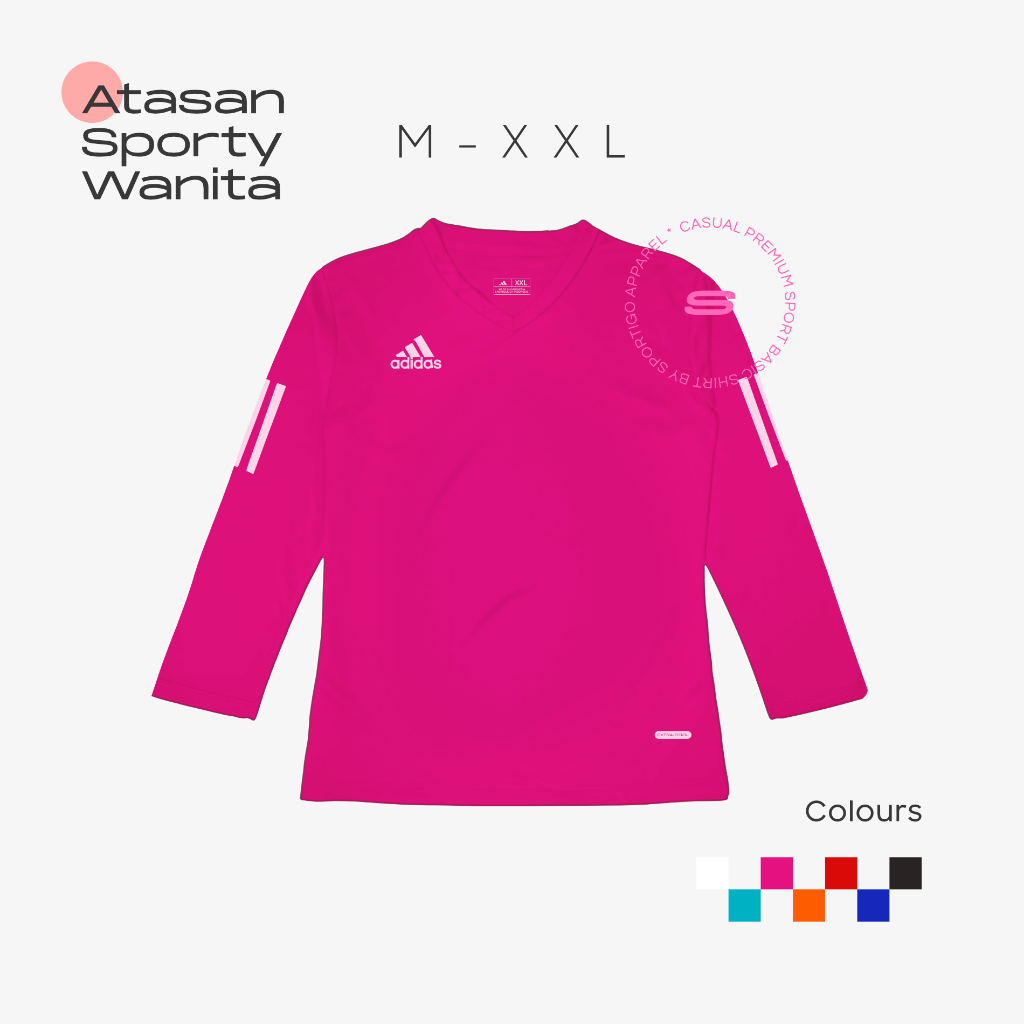 Jual Baju Olahraga Wanita Lengan Panjang Kaos Jersey Training Running Lari Senam Aerobic Gym