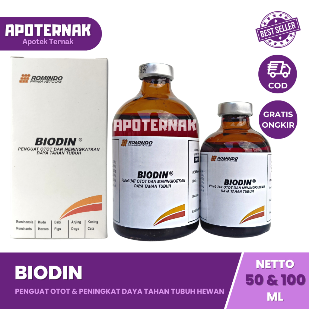 Jual BIODIN Injeksi ATP 50ml - Penguat Otot Stamina dan Daya Tahan ...