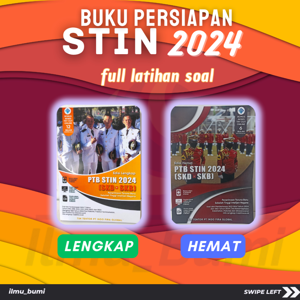 Jual BUKU SELEKSI PTB STIN 2024 (Ringkasan Materi, Latihan Soal, Tryout ...