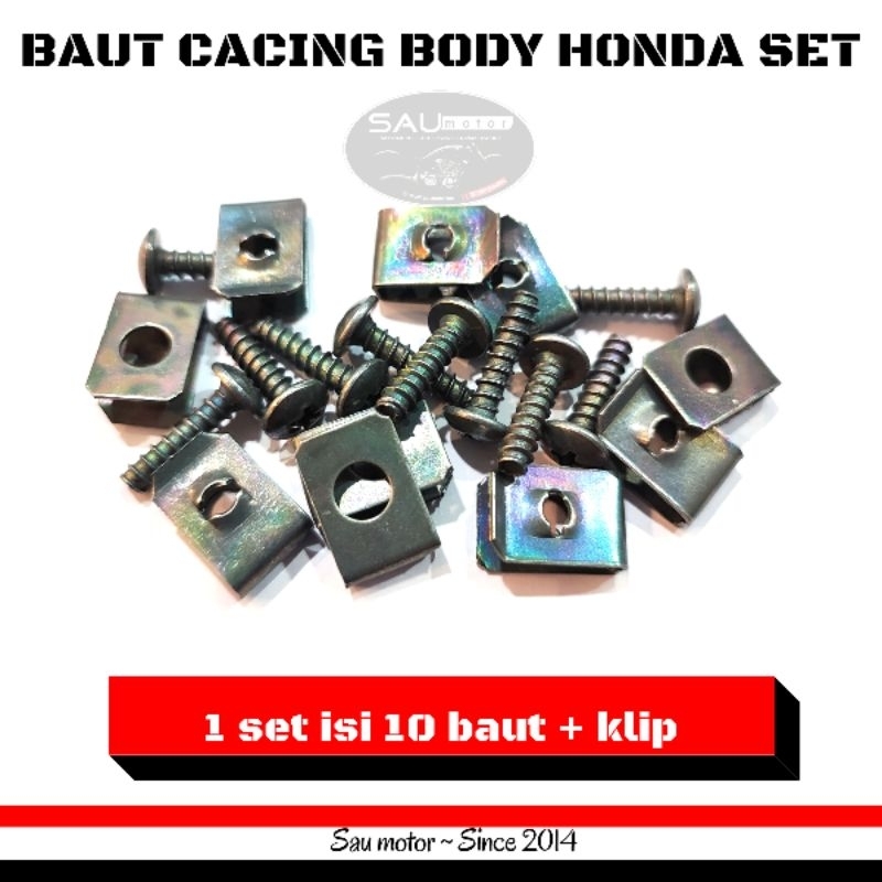 Jual Saumotor Baut Body Honda Set Klip Baut Cacing Bodi Honda Isi 10 ...