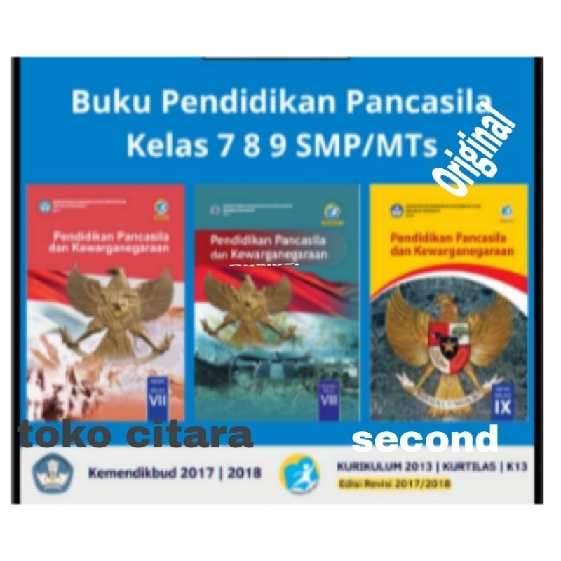 Jual Buku Paket Pendidikan Pancasila Dan Kewarganegaraan SMP KELAS 7,8 ...