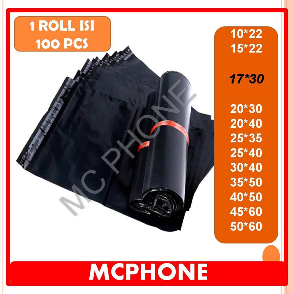 Jual Polymailer 17x30 Plastik Packing Polymailer Hitam Isi 100 Pcs Shopee Indonesia 5588