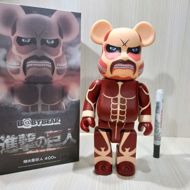 Jual mainan action figurebearbrick be@rbrick 400% attack on titan ...