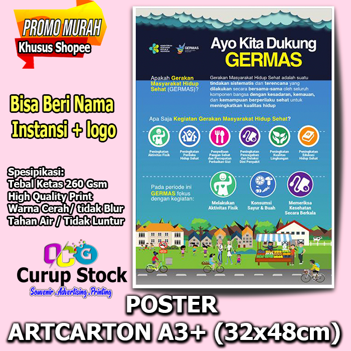 Jual Poster Kesehatan Germas Persalinan Bidan Klinik Puskesmas Rsud Posyandu Shopee Indonesia 