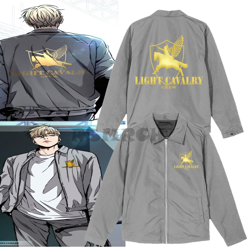 Jual Jaket Owen Knight LIGHT CAVALRY Crew Wind Breaker Manhwa Outfits ...