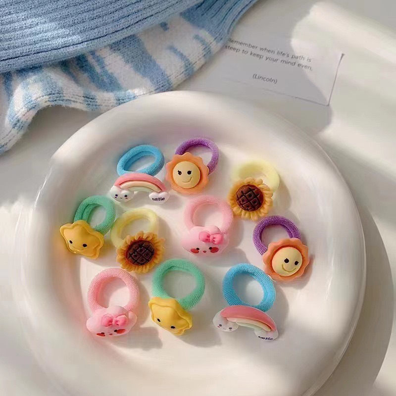 Jual (ISI 10 PCS) KUCIR RAMBUT ANAK GAYA KOREA MOTIF DAN MODEL LUCU ...