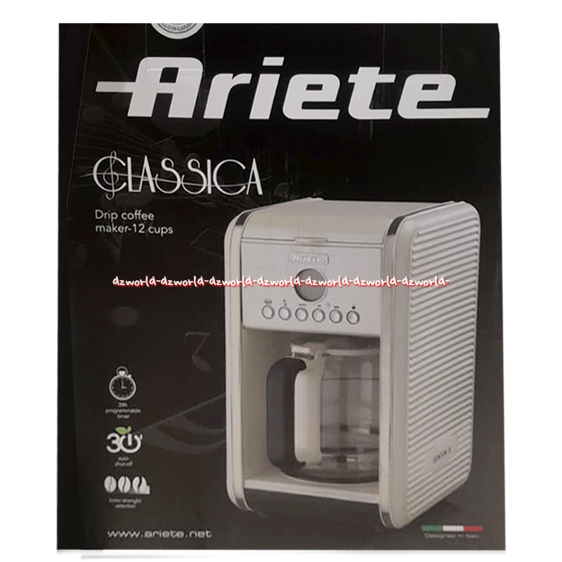 Jual Ariete Classica 0.9L Drip Coffee Machine Maker 12cups Mesin Kopi