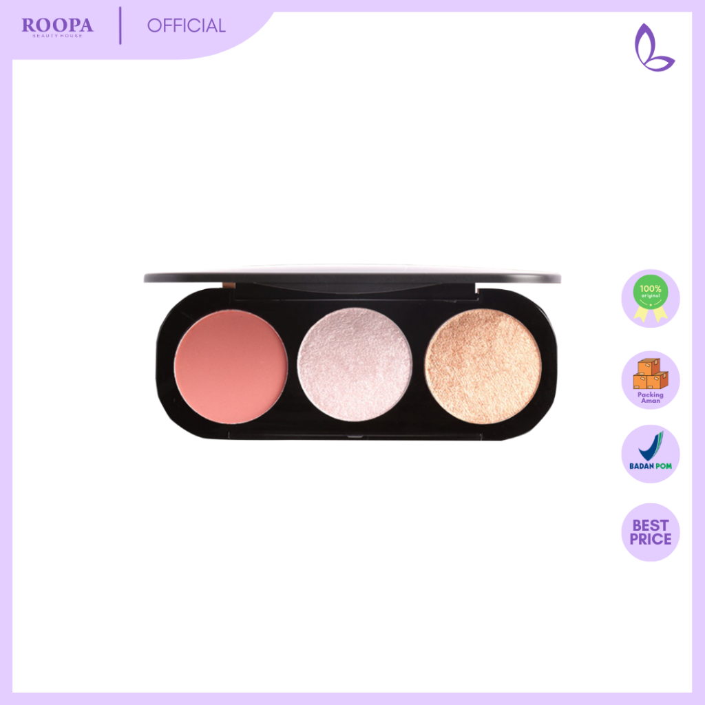 Jual FOCALLURE Blush on Highlighter Eyeshadow 3in1 Palette Shopee