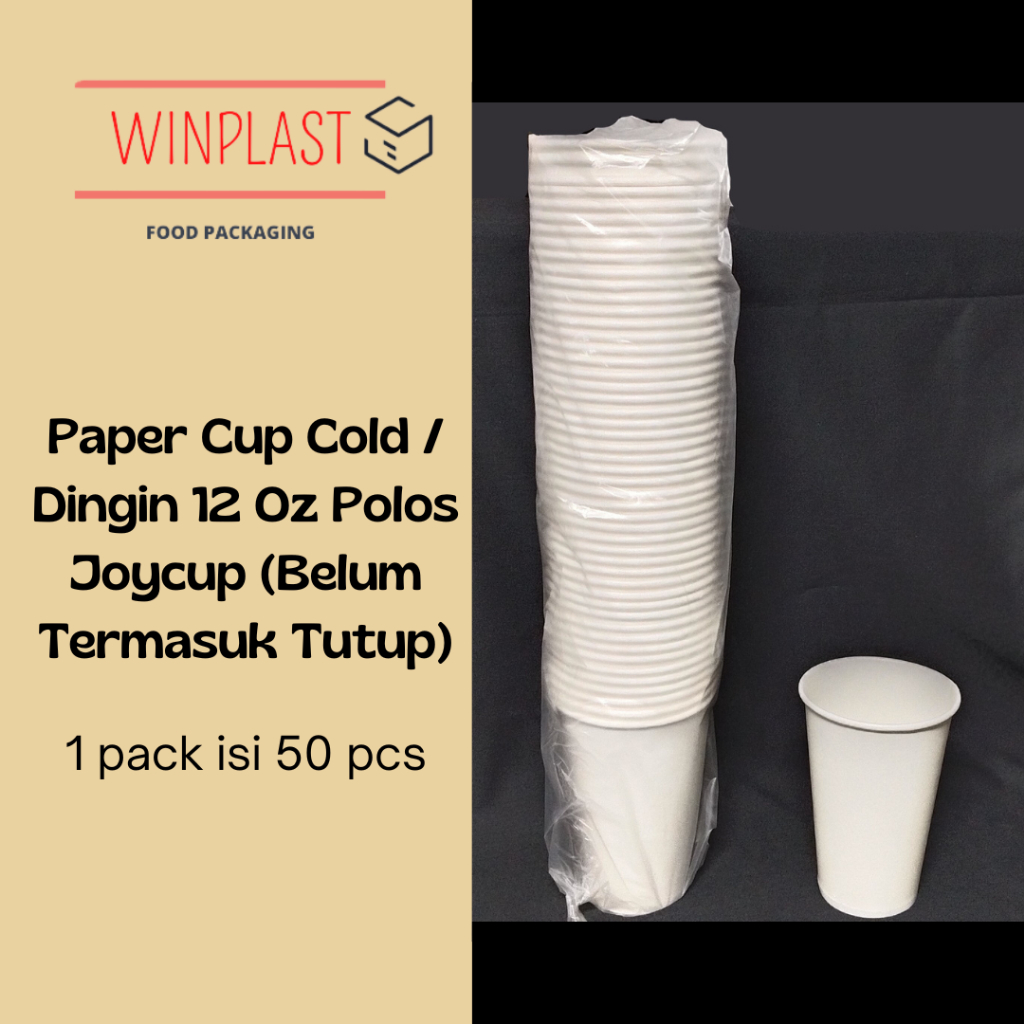 Jual Paper Cup Gelas Kertas Polos Oz Cold Dingin Isi Pcs