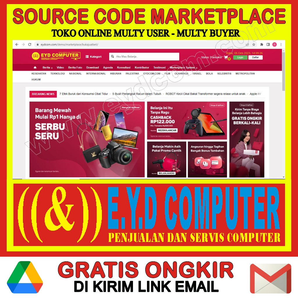 Jual Source Code Aplikasi Toko Online Marketplace Bukajualbeli Multi Seller Multi Buyer Produk 3396