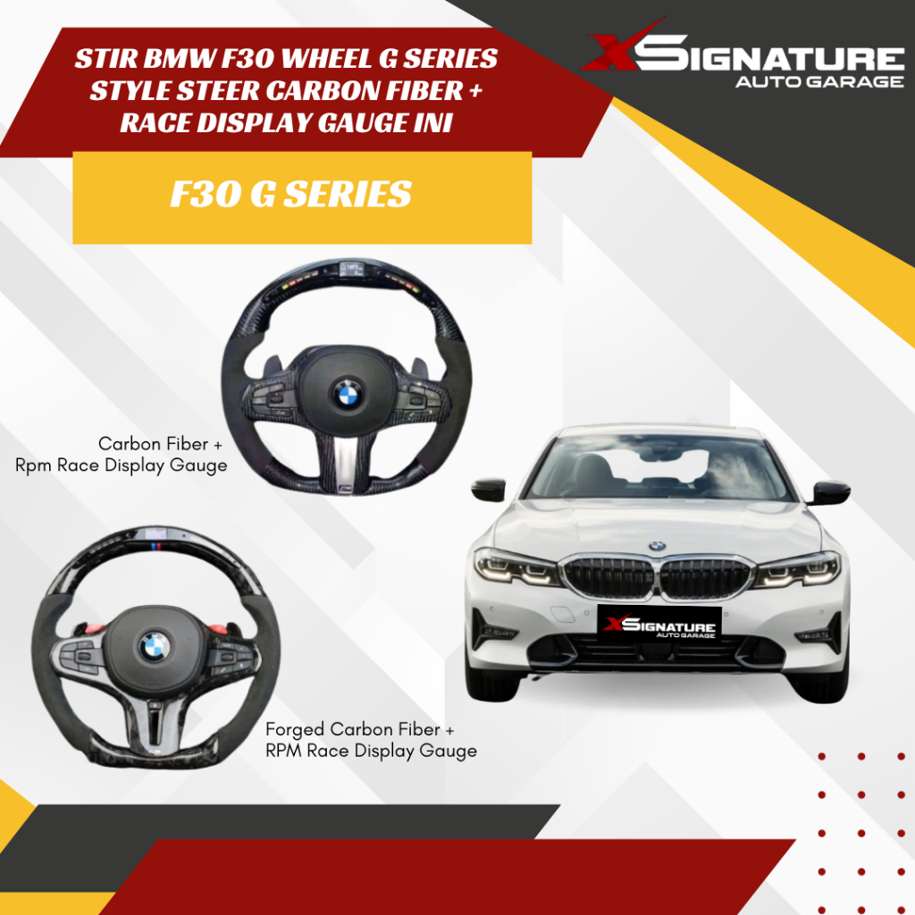 Jual STIR BMW F30 WHEEL G SERIES STYLE STEER CARBON FIBER RACE DISPLAY ...