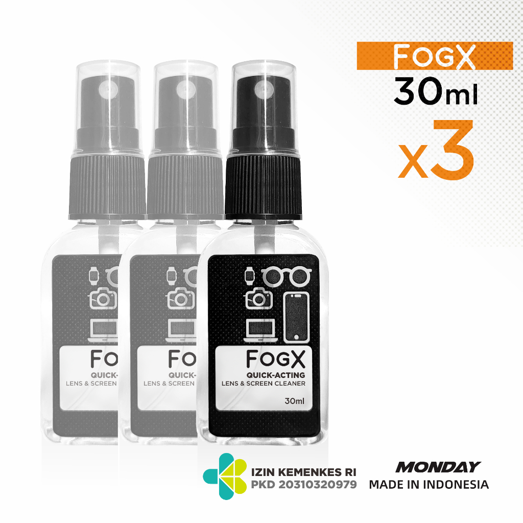 Jual FOGX BUNDLE 30mlx3 Cairan Pembersih Kacamata / Pembersih Layar Hp ...