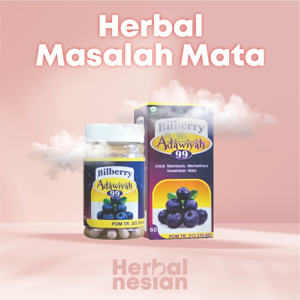 Jual Bilberry Adawiyah 99 Asli Original 1 Botol Isi 60 Kapsul Herbal
