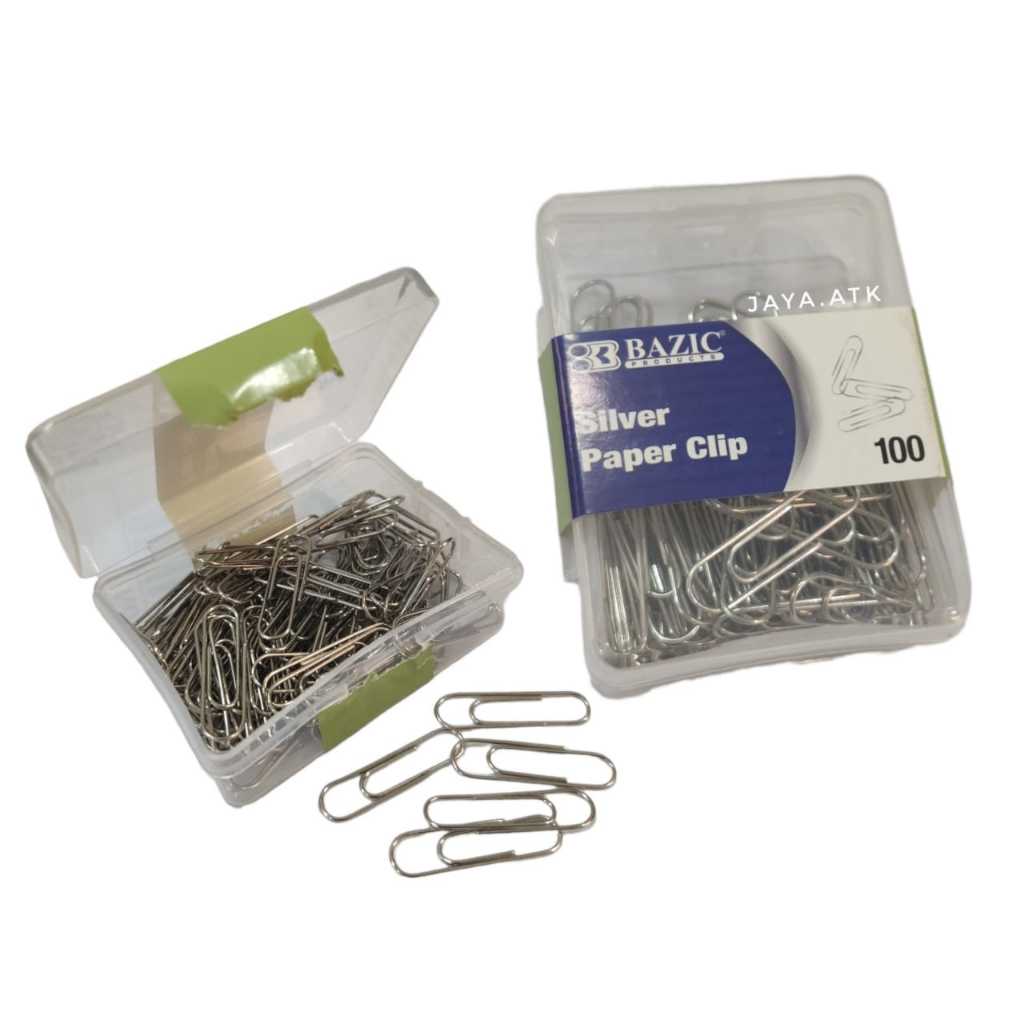 Jual PAPER CLIP SILVER NO.3 ISI 100 KLIP KERTAS BAZIC 223 + KOTAK ...