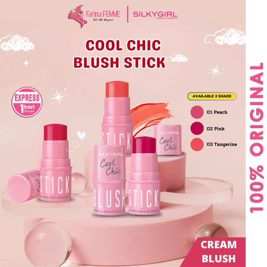 Jual FEMME SILKYGIRL Cool Chic Blush Stick Cream Blush Shopee