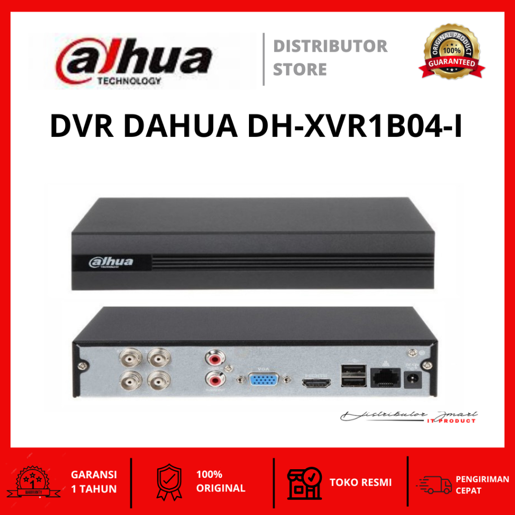 Jual DVR DAHUA DHXVR1B04I WizSense DIGITAL VIDIO RECORDER GARANSI
