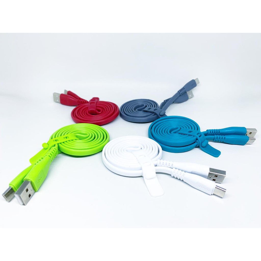 Jual Kabel Data Warna Gepeng 1M Kabel Charge android TYPE C usb FAST ...