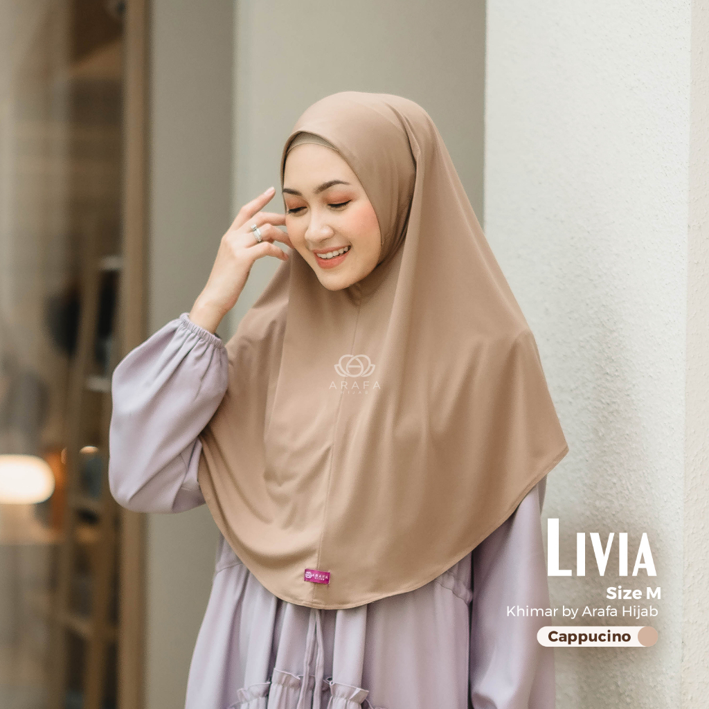 Jual Arafa Hijab Khimar Livia M Dan L Jilbab Kerudung Instan Non Pad Jersey Premium