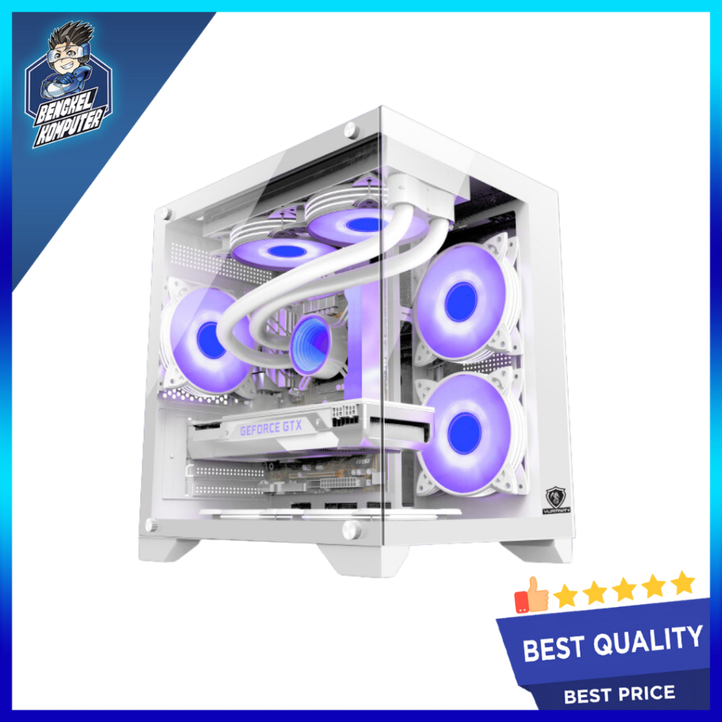 Jual CASING PC VURRION AQUARIST FROZE WHITE INCLUDE 5 FAN | Shopee ...