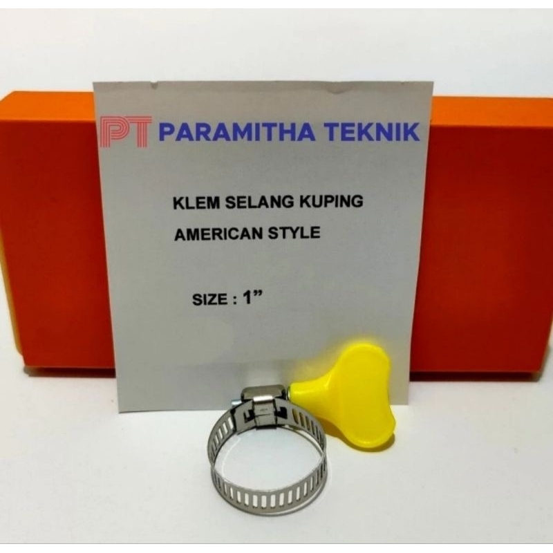 Jual Klem Selang Kuping 1 Inch Stainless Hose Clamp Handle Gas Air