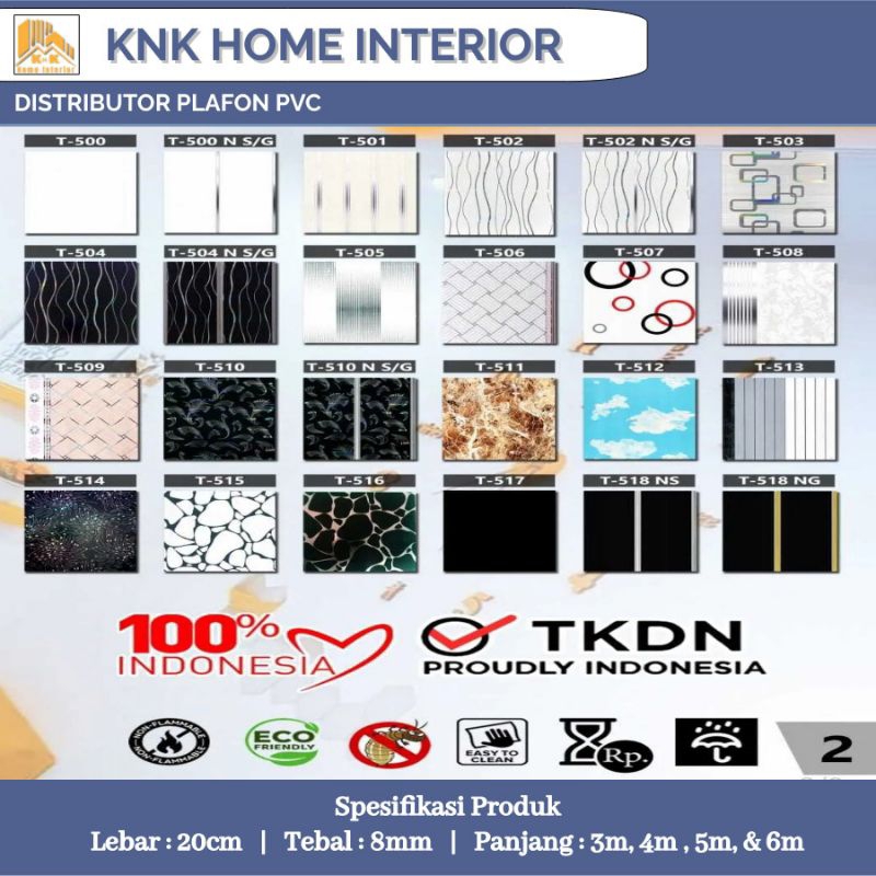 Jual PLAFON PVC / PLAFON PVC GLOSSY / PLAFON PVC MENGKILAP / PLAFON PVC