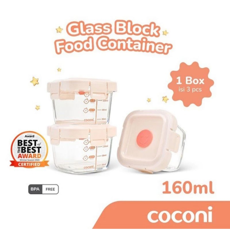 Jual Coconi glass block food container | Shopee Indonesia