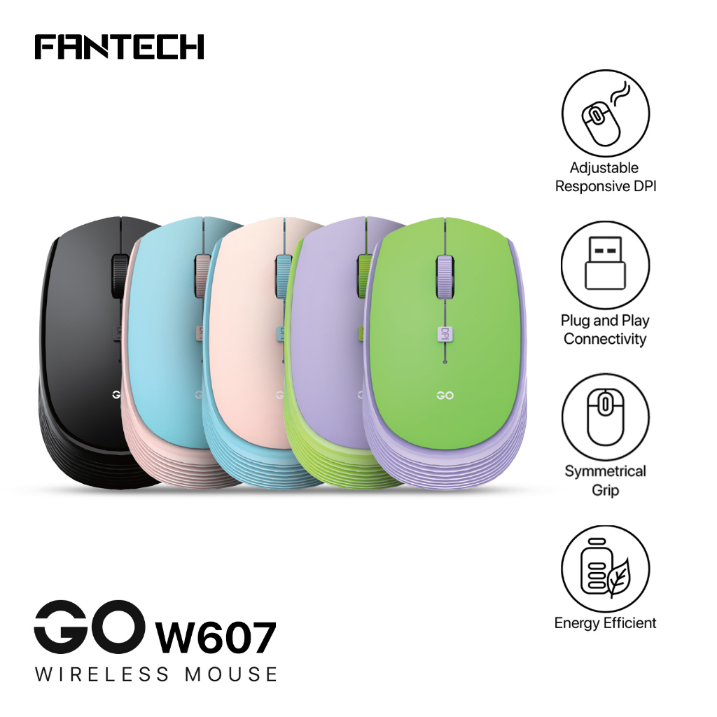 Jual Mouse Fantech Go W607 - Wireless Mouse Fantech W607 | Shopee Indonesia