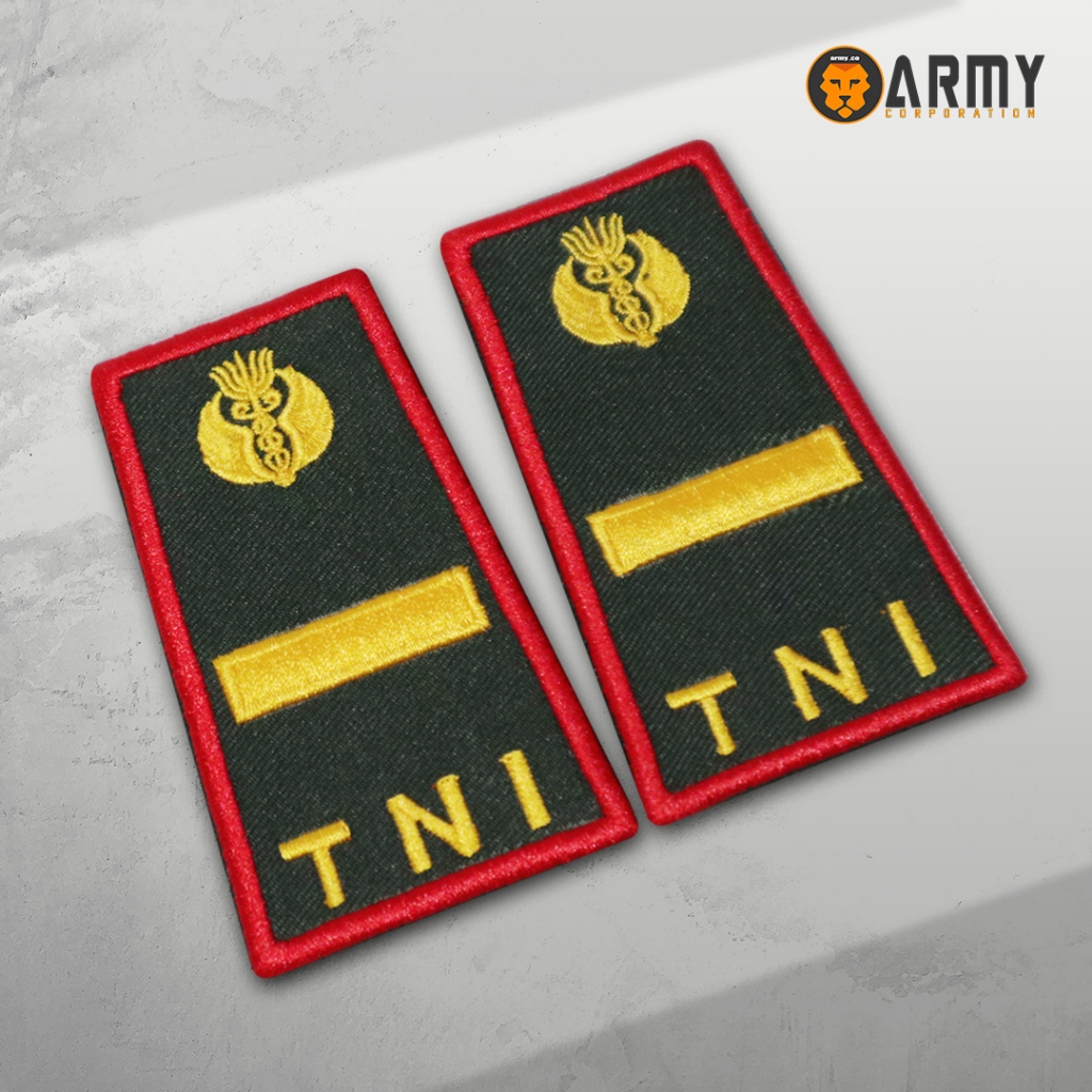 Jual Pangkat Bordir PDH TNI Kesehatan Letda Komando | Shopee Indonesia